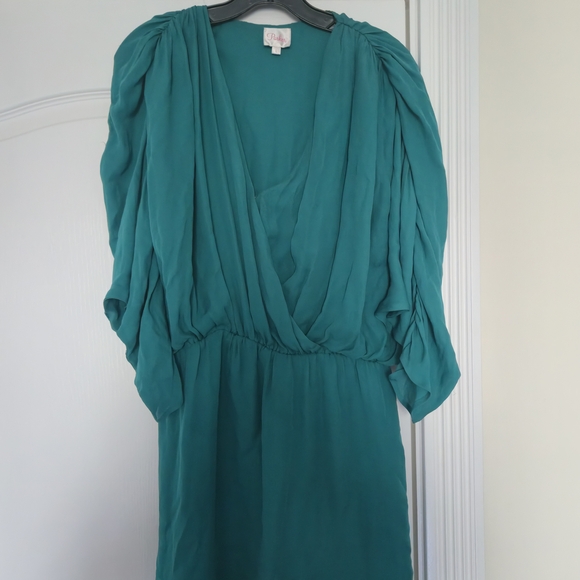 Parker Teal Long Sleeve Mini Dress - Picture 5 of 13